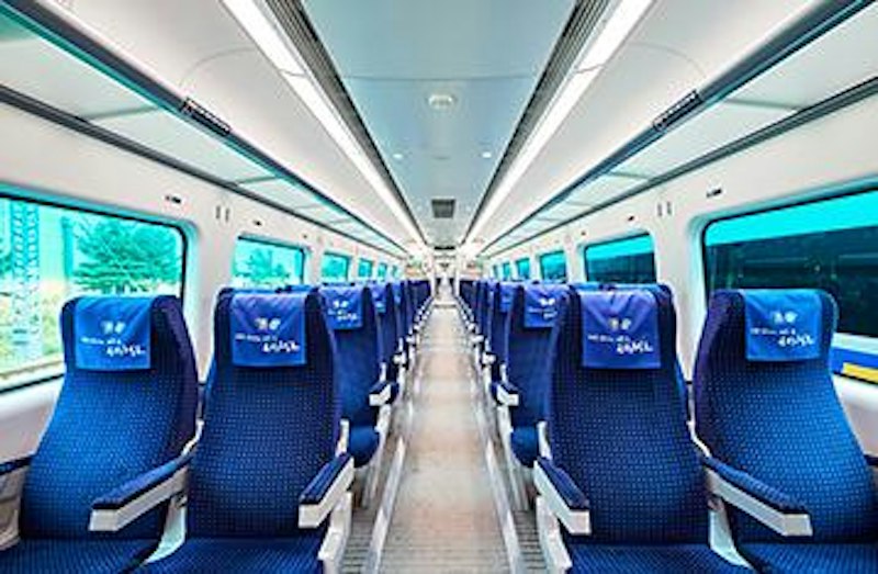 仁川空港第1ターミナルの空港鉄道A'REX乗り場への案内表示
