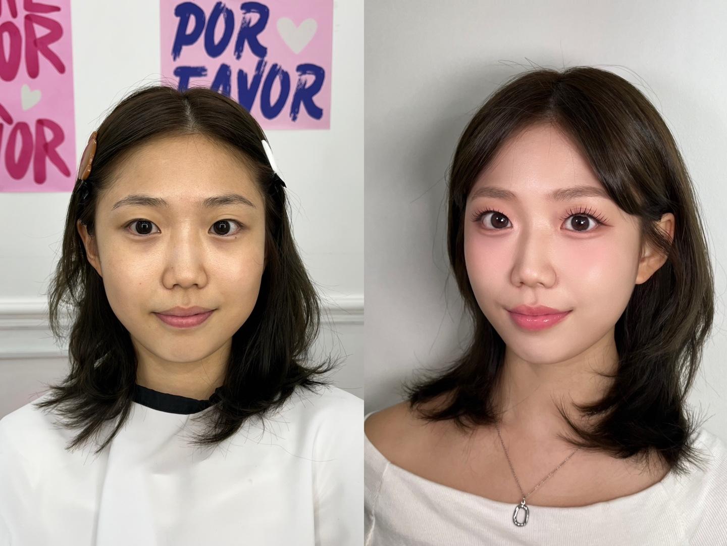by B. makeupでグリッターやパーツを使ったメイク仕上がり