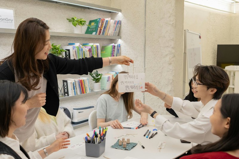 HanGru韓国語学院の少人数制Speaking Clubの教室