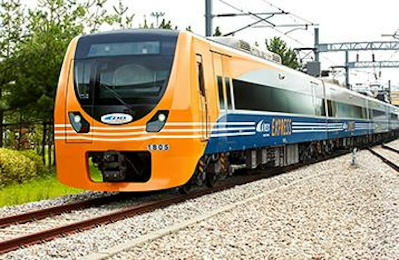 A'REX直通列車チケット予約後の車内シートと荷物置き場