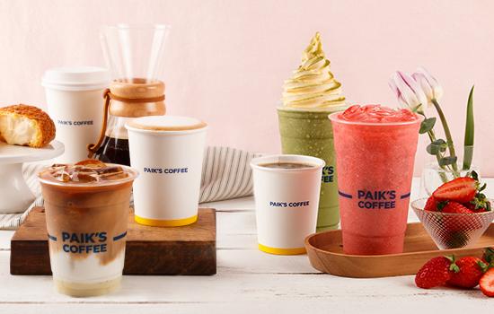 ペクタバン(PAIK'S COFFEE)デリバリーをホテルで受け取る様子