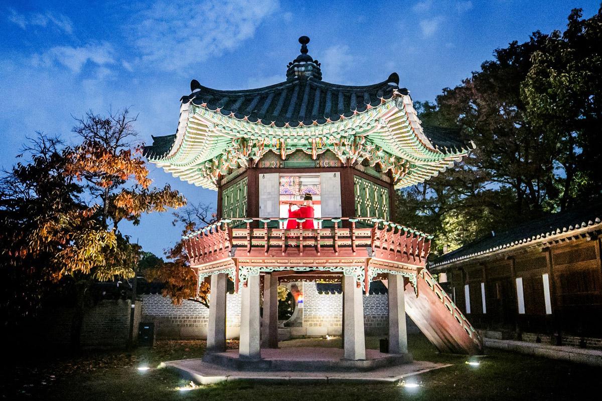 昌徳宮 上涼亭 テグム伝統楽器の生演奏