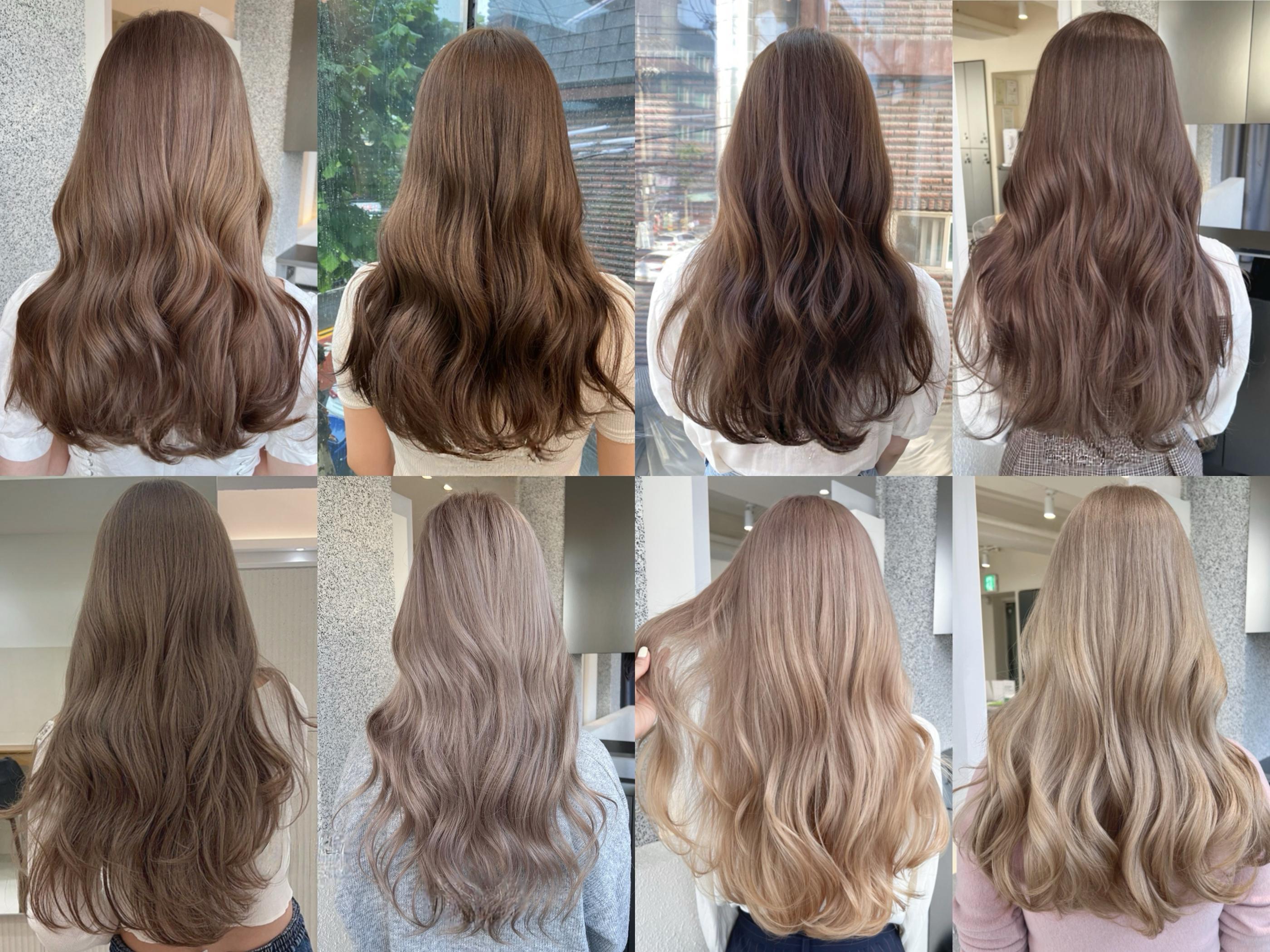 #CCONTE延南店で仕上がったヘアカラーの様子