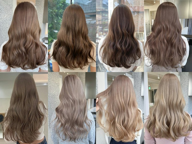 #CCONTE延南店で仕上がったヘアカラーの様子