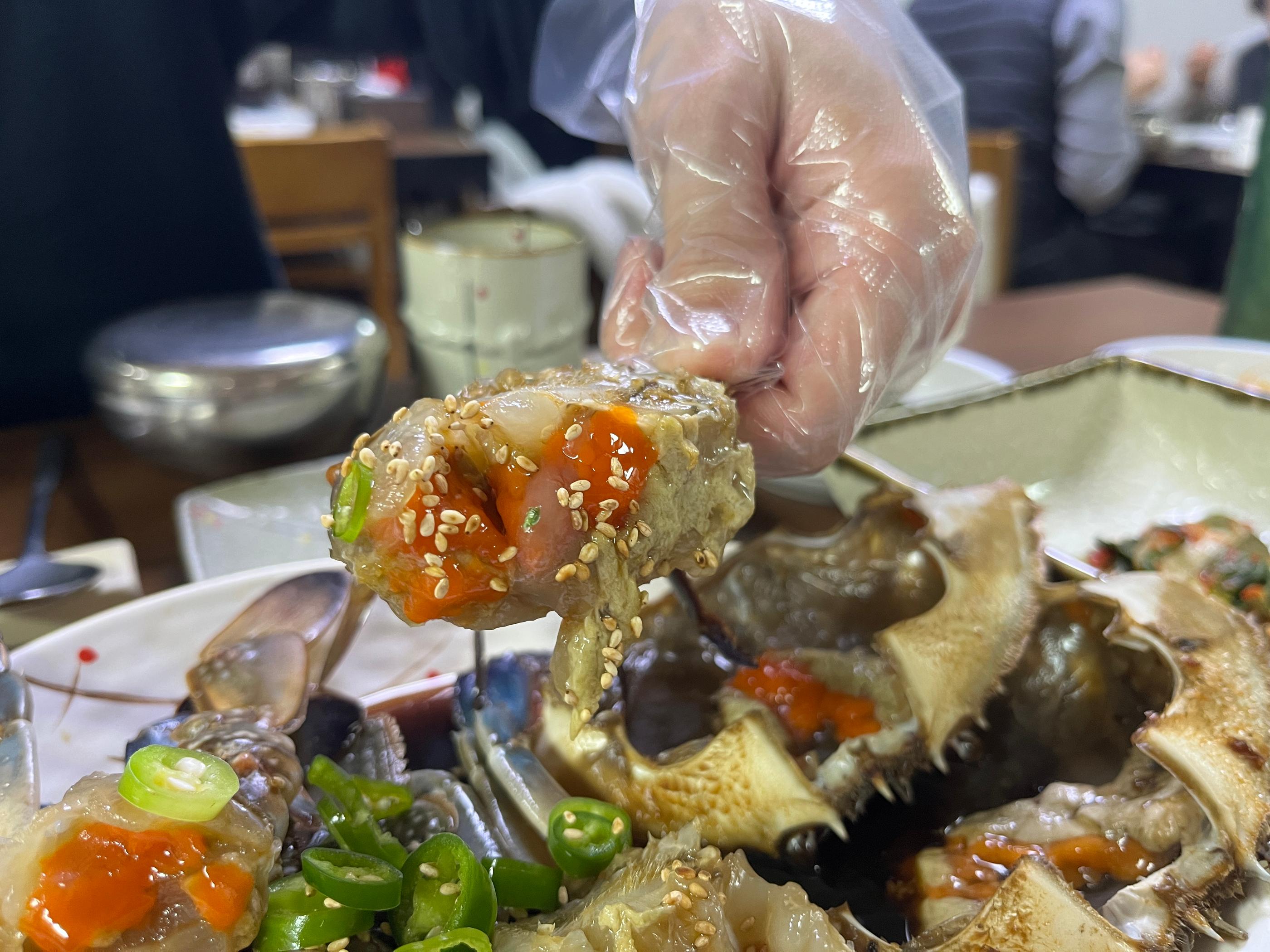 孔徳カンジャンケジャン 真味食堂の店内の様子