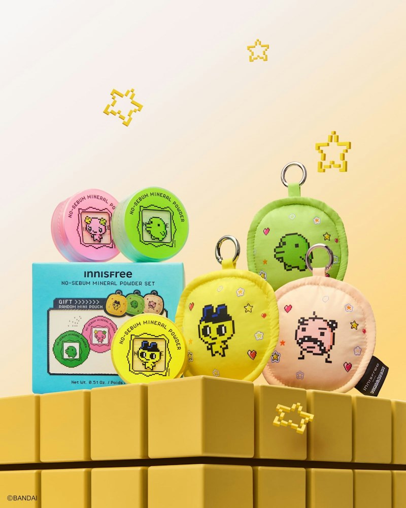 INNISFREE(イニスフリー) ノーセバム ミネラルパウダー N(たまごっち限定デザイン)(パウダーセットのボックスとオリジナルミニポーチ)
