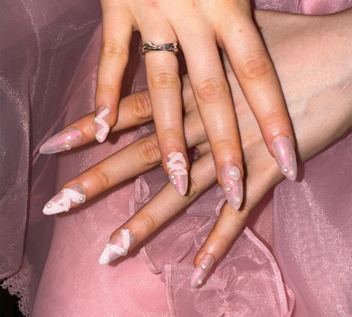 Shinggomggom Nail のソウルのネイルサロン店内の様子
