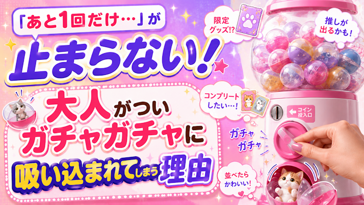 ◼️「あと1回だけ…」が止まらない！🎰 大人がついガチャガチャに吸い込まれてしまう理由