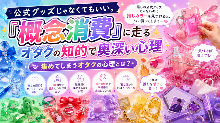 ◼️公式グッズじゃなくてもいい。『概念消費』に走るオタクの知的で奥深い心理