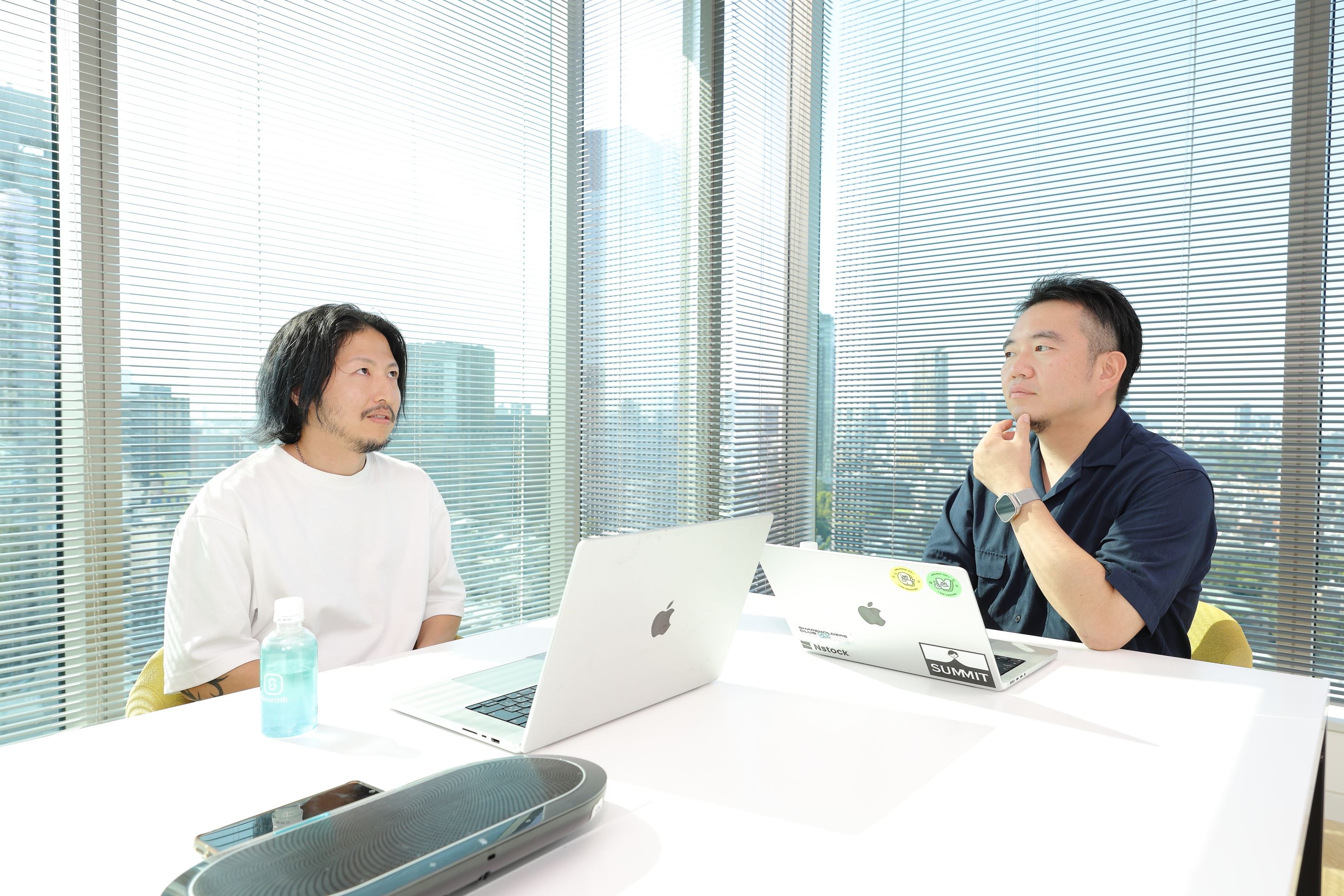 共同創業する相手を選ぶ際のポイントを話す内藤さんと宮田