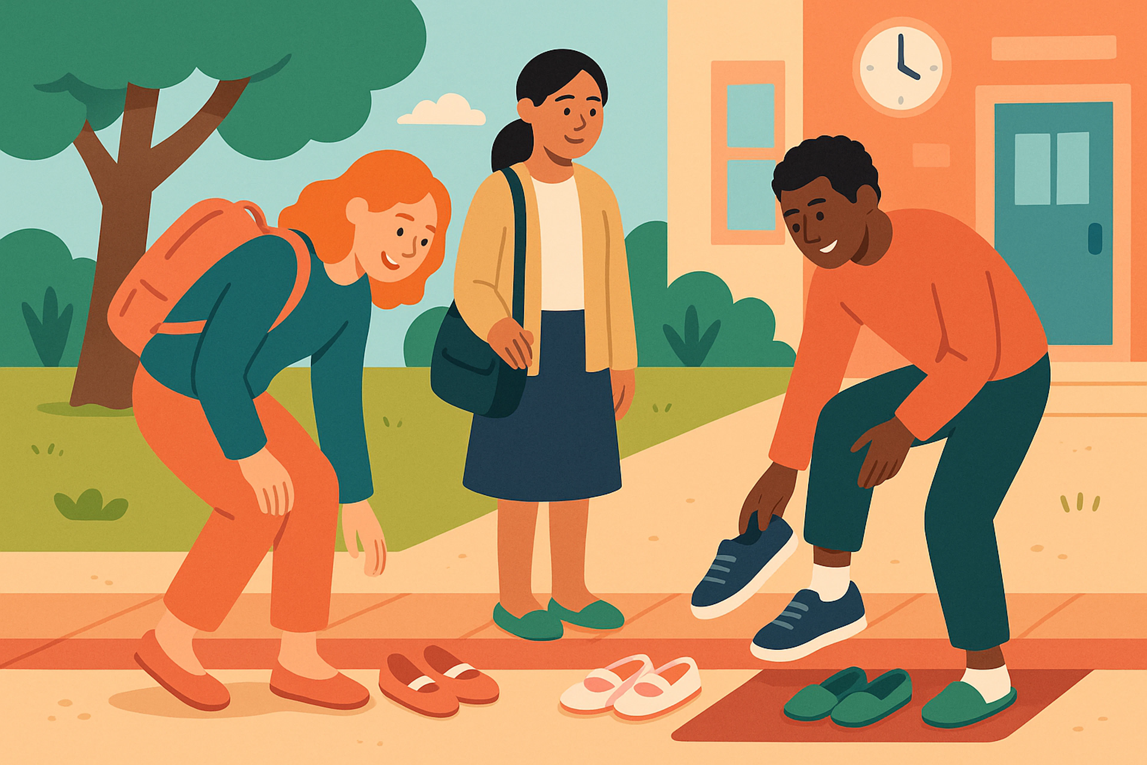 Shoes-Off in Japan: Slippers & Uwabaki for School Visits