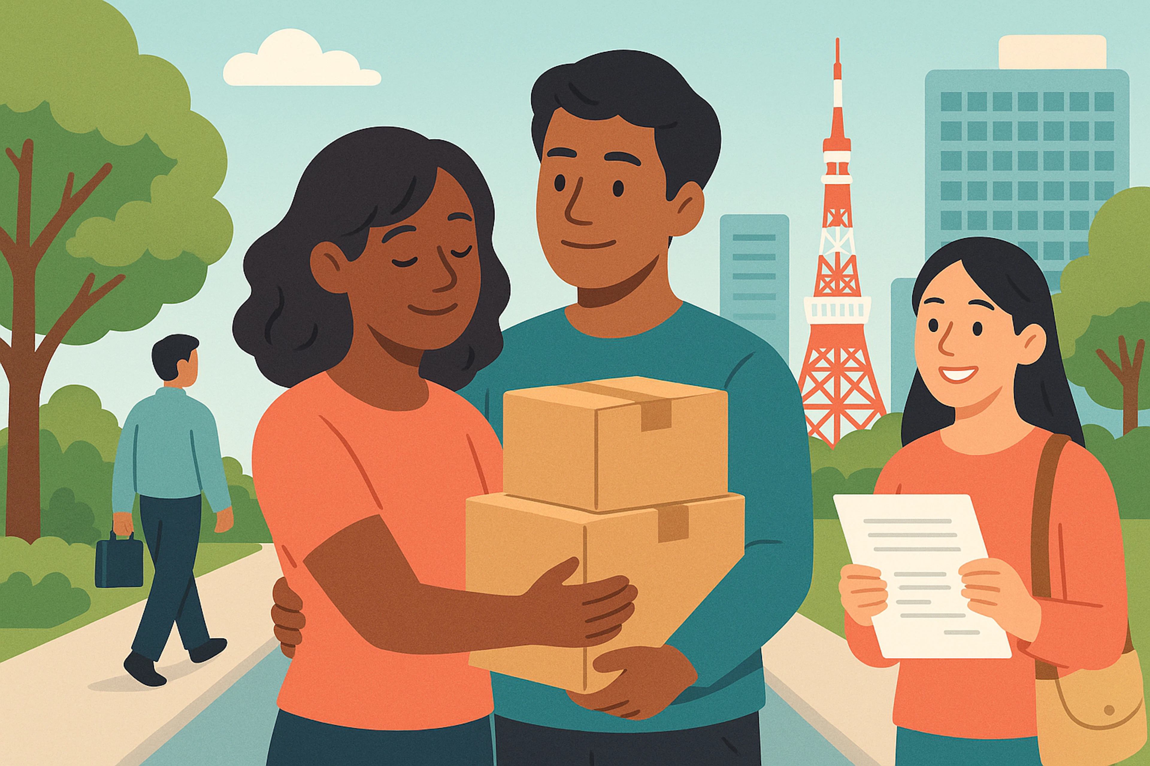 การต่ออายุวีซ่าคู่สมรสในโตเกียว (ชินากาวะ): การขอใบรับรอง Kazei/Nozei หลังย้ายที่อยู่