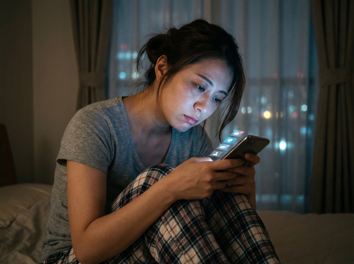 26歳女性・深夜の連絡で精神的疲労