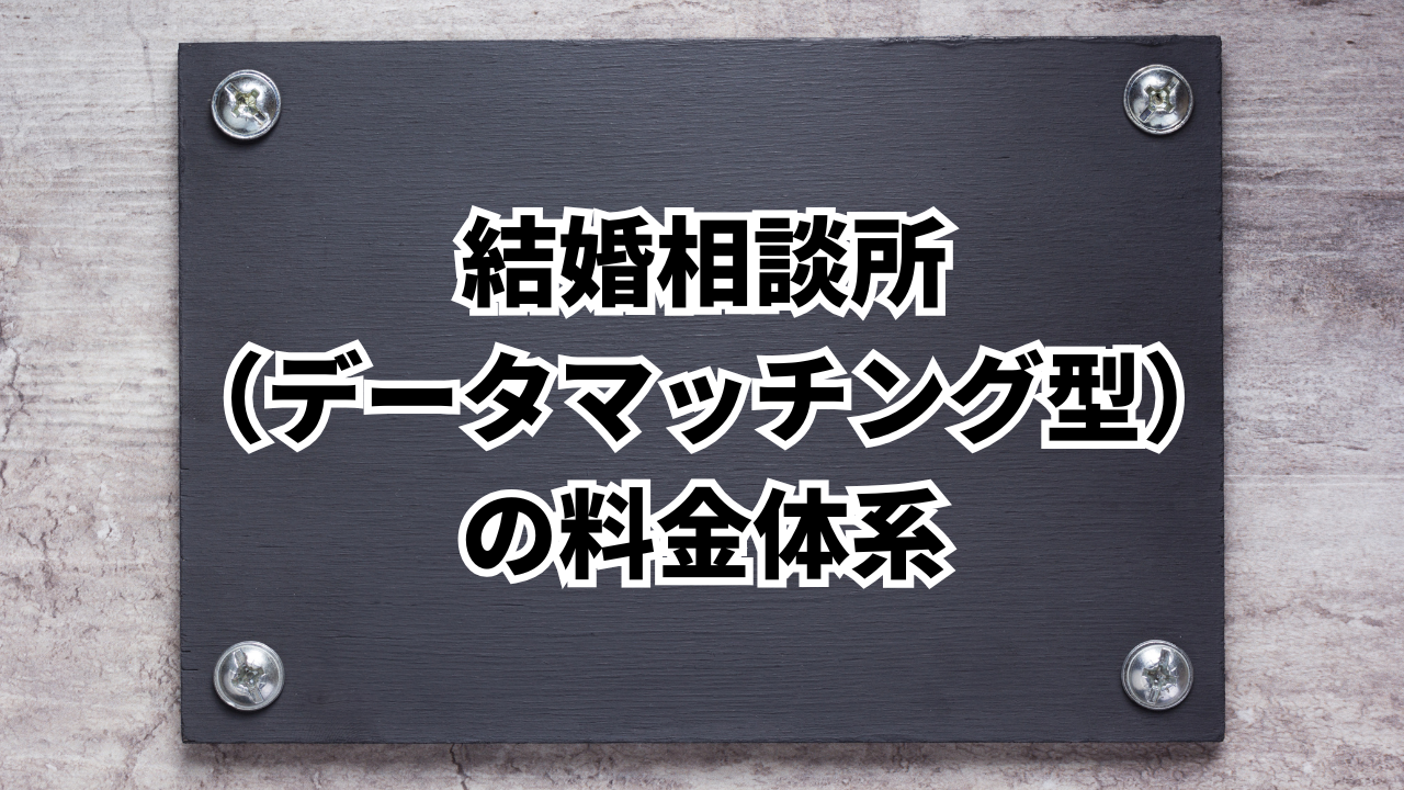 結婚相談所 （データマッチング型） の料金体系