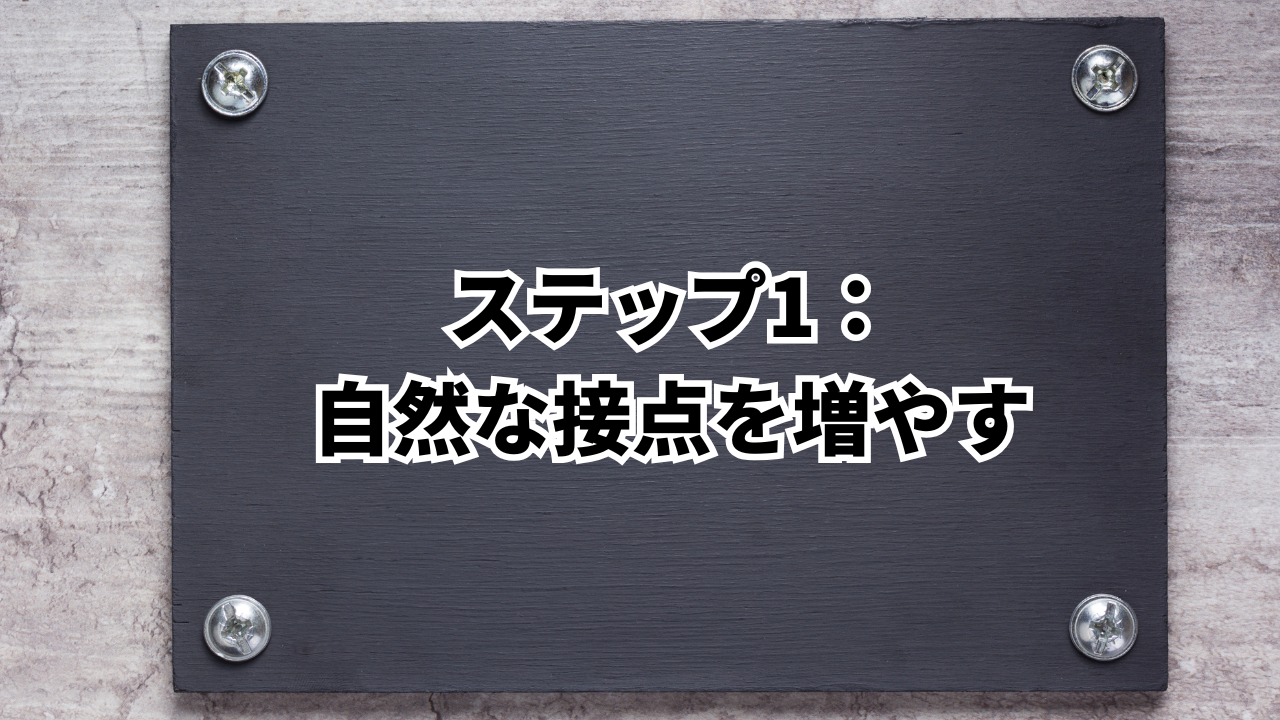 ステップ1：
自然な接点を増やす