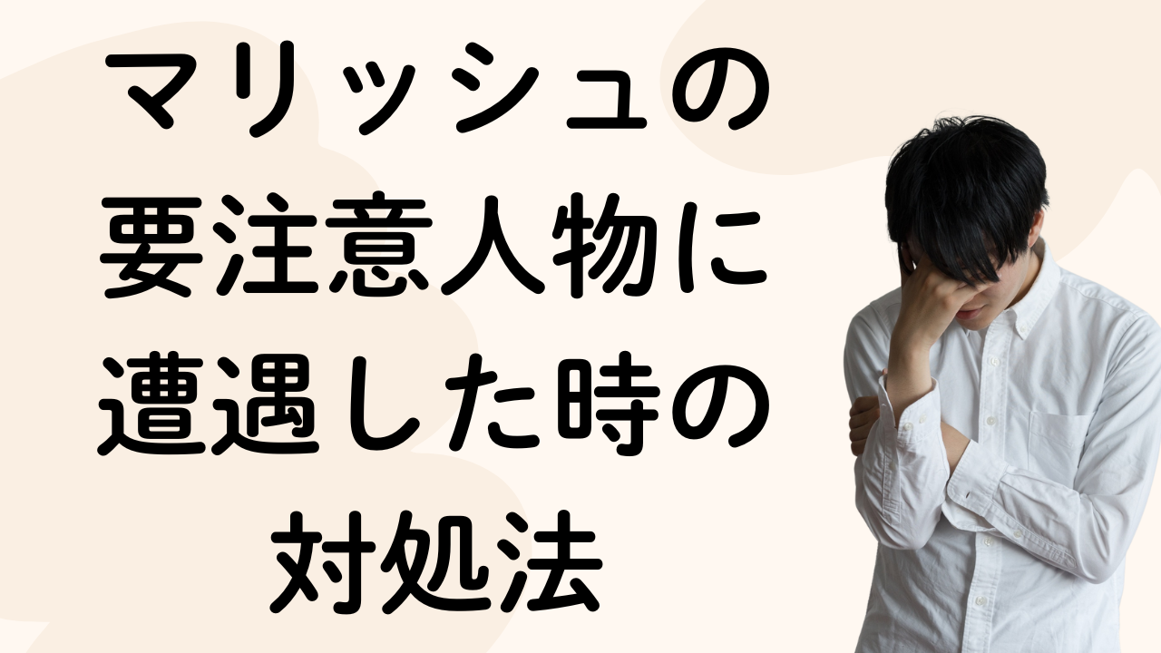マリッシュの
要注意人物に
遭遇した時の
対処法