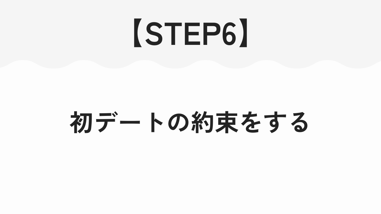 初デートの約束をする