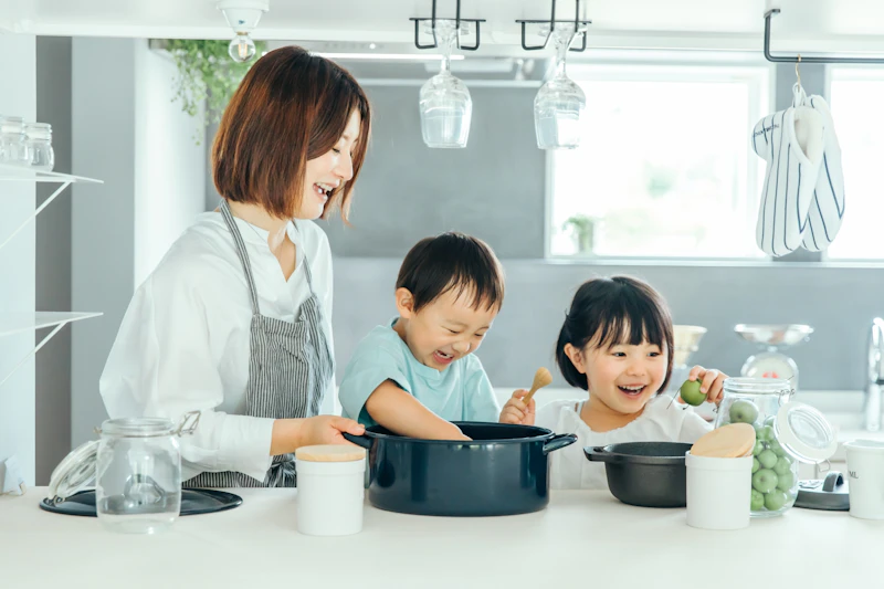 子供とお母さん