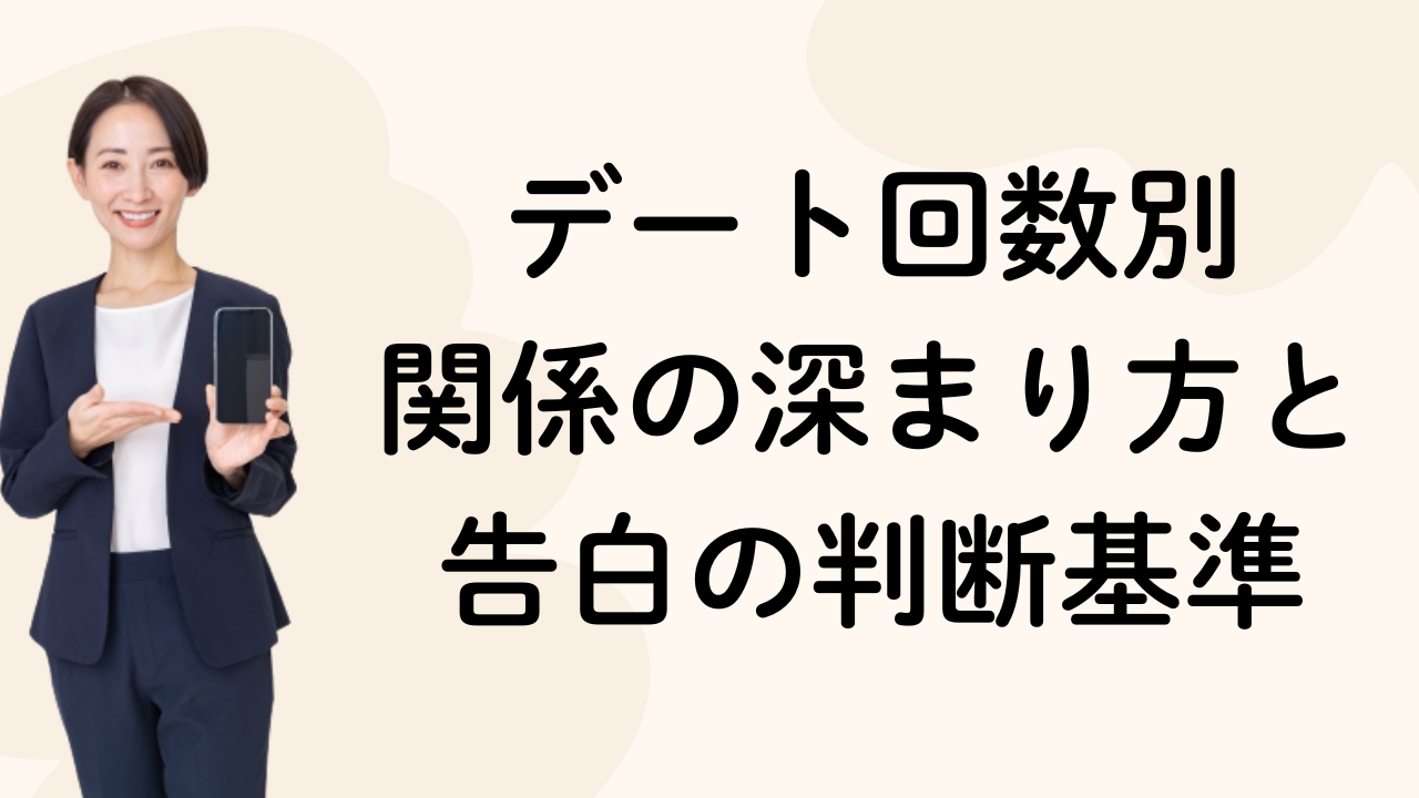 デート回数別
関係の深まり方と告白の判断基準