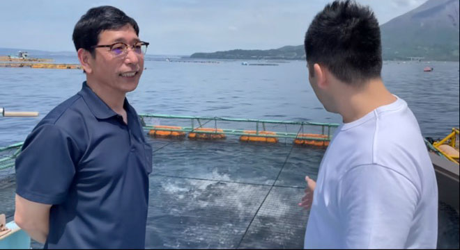 筆者が支援している、鹿児島県「カンパチ」養殖場