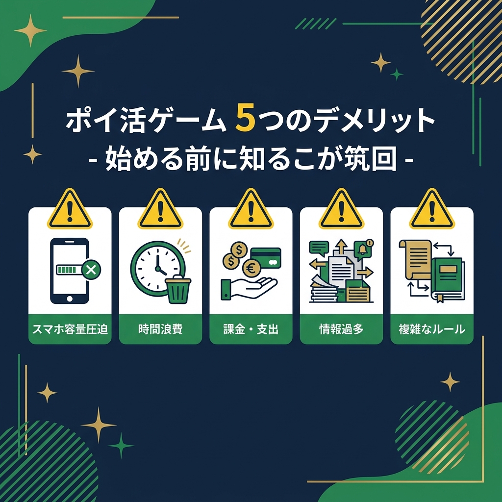 ポイ活ゲームのデメリット5選｜始める前に知っておくべき落とし穴