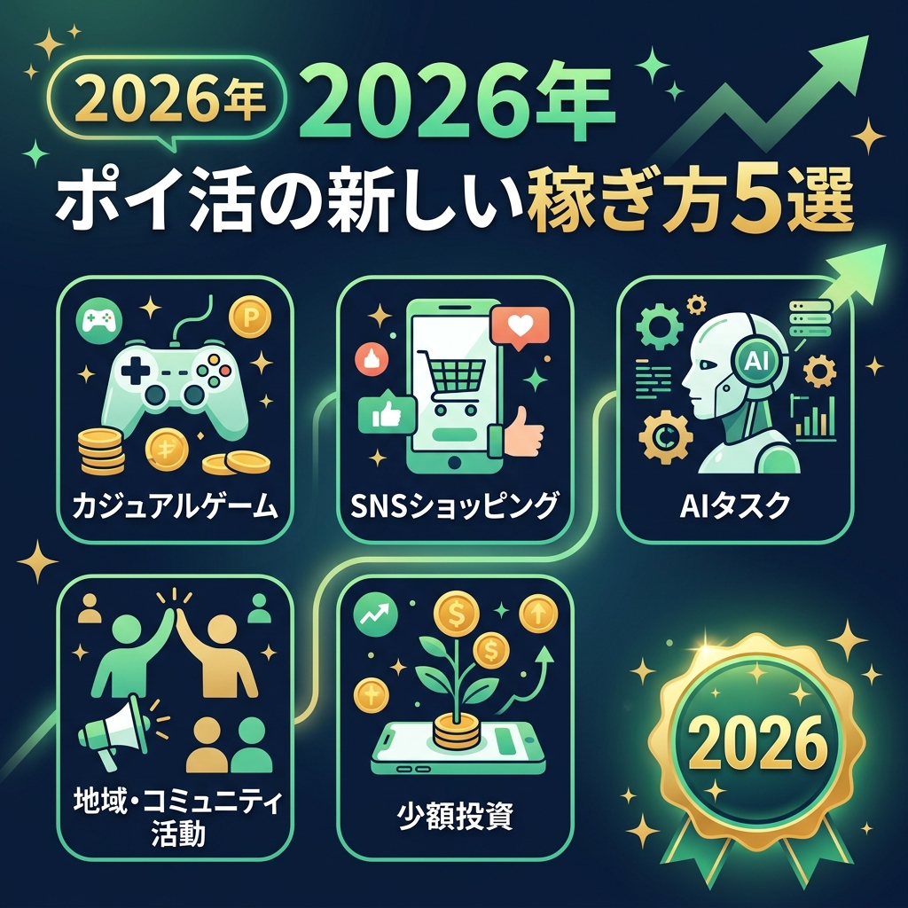 【2026年】ポイ活の新しい稼ぎ方5選｜従来のポイ活にウンザリした人へ