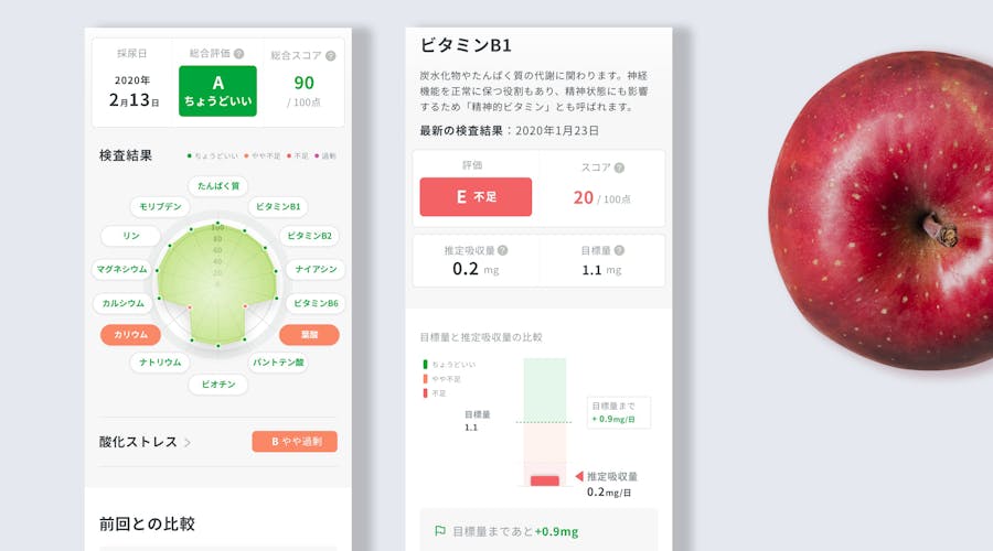 [VitaNote]栄養バランスチャート/スコア/評価の見方を徹底解説
