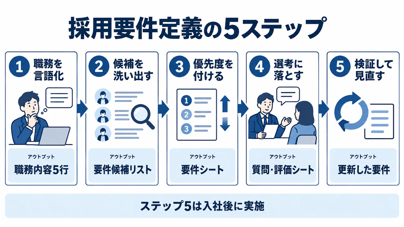 採用要件定義の5ステップ