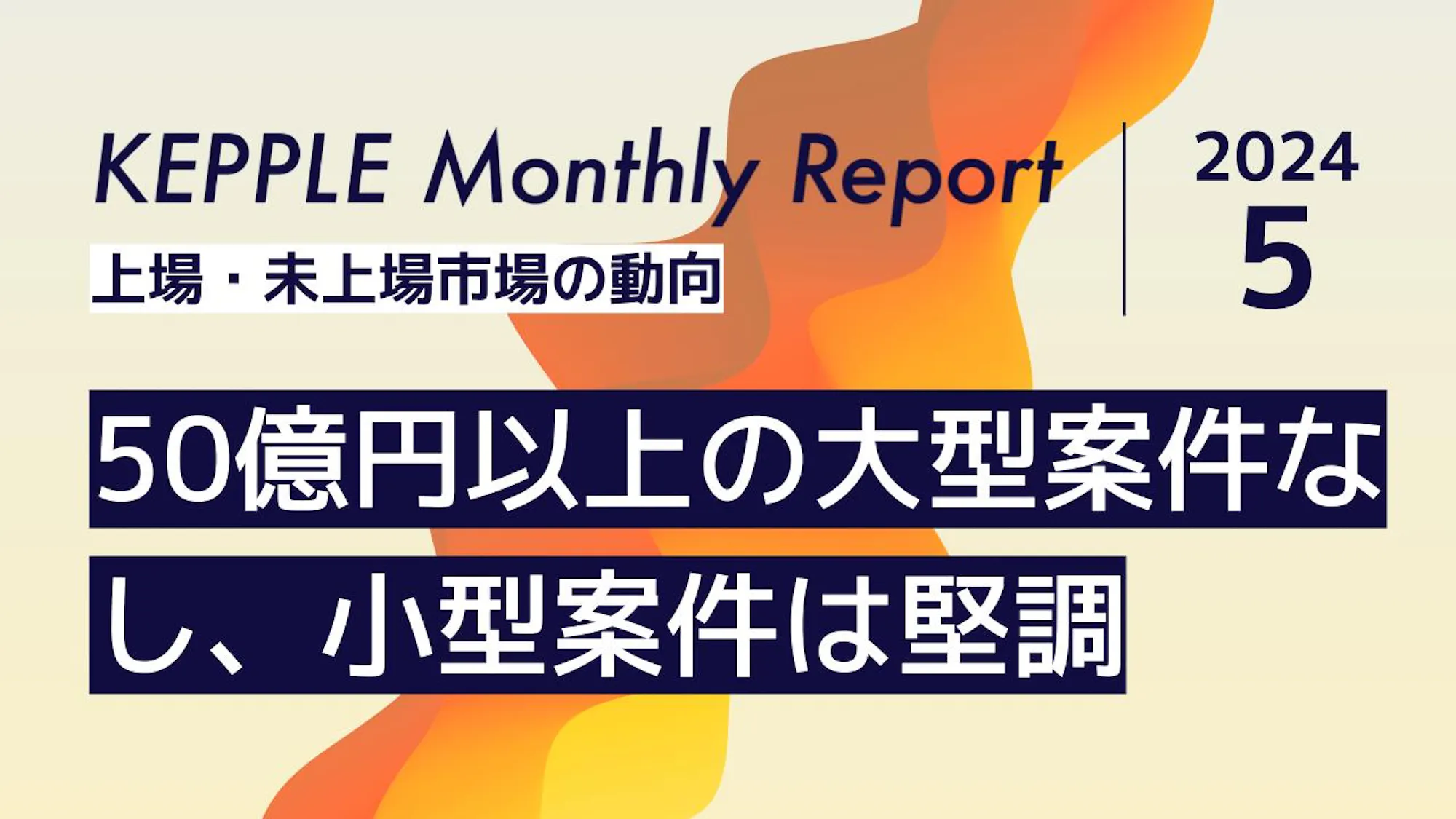 2024年5月 KEPPLE Monthly Report - 国内スタートアップの資金調達トレンド