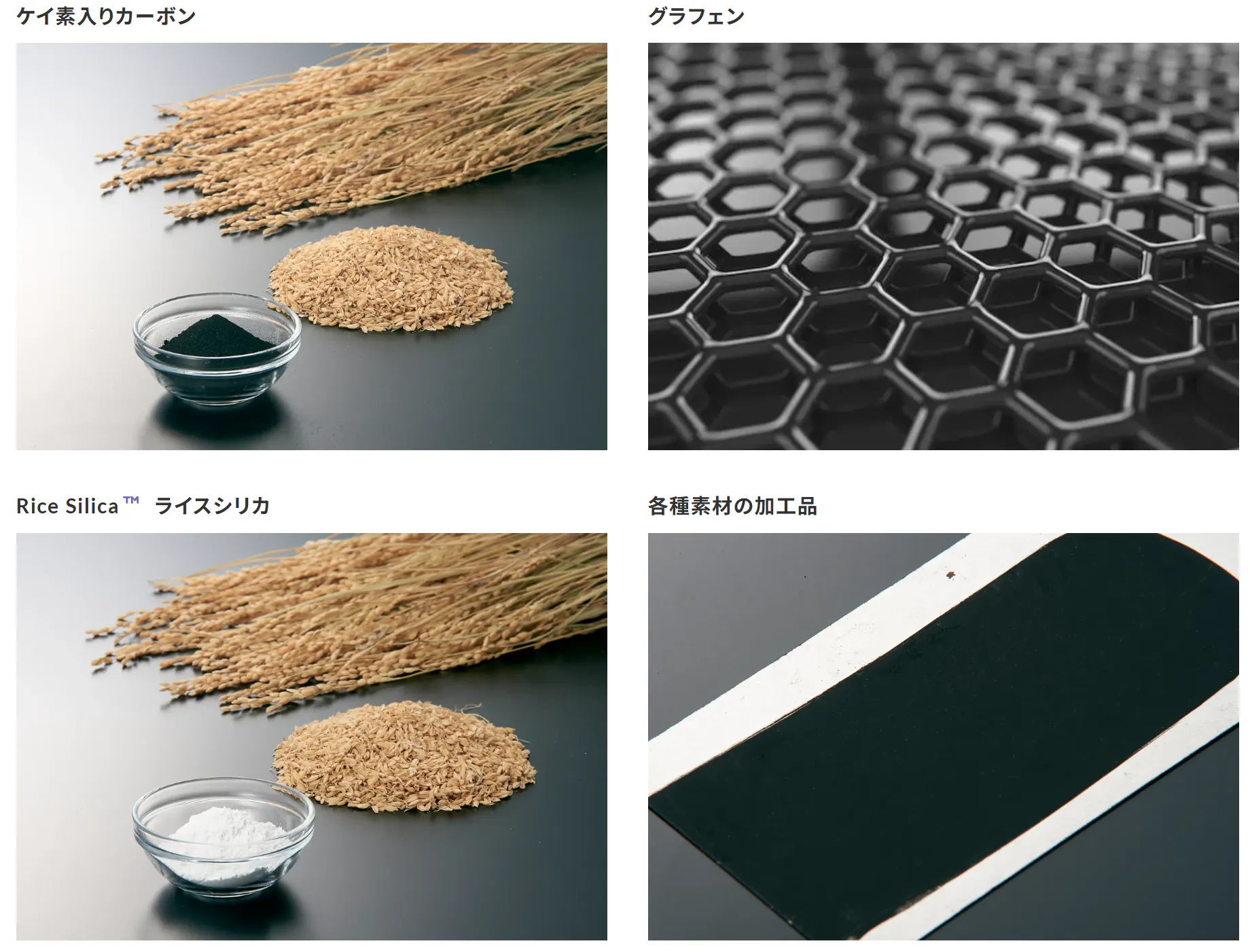 バイオマスを原材料にした高機能カーボンの製造 写真