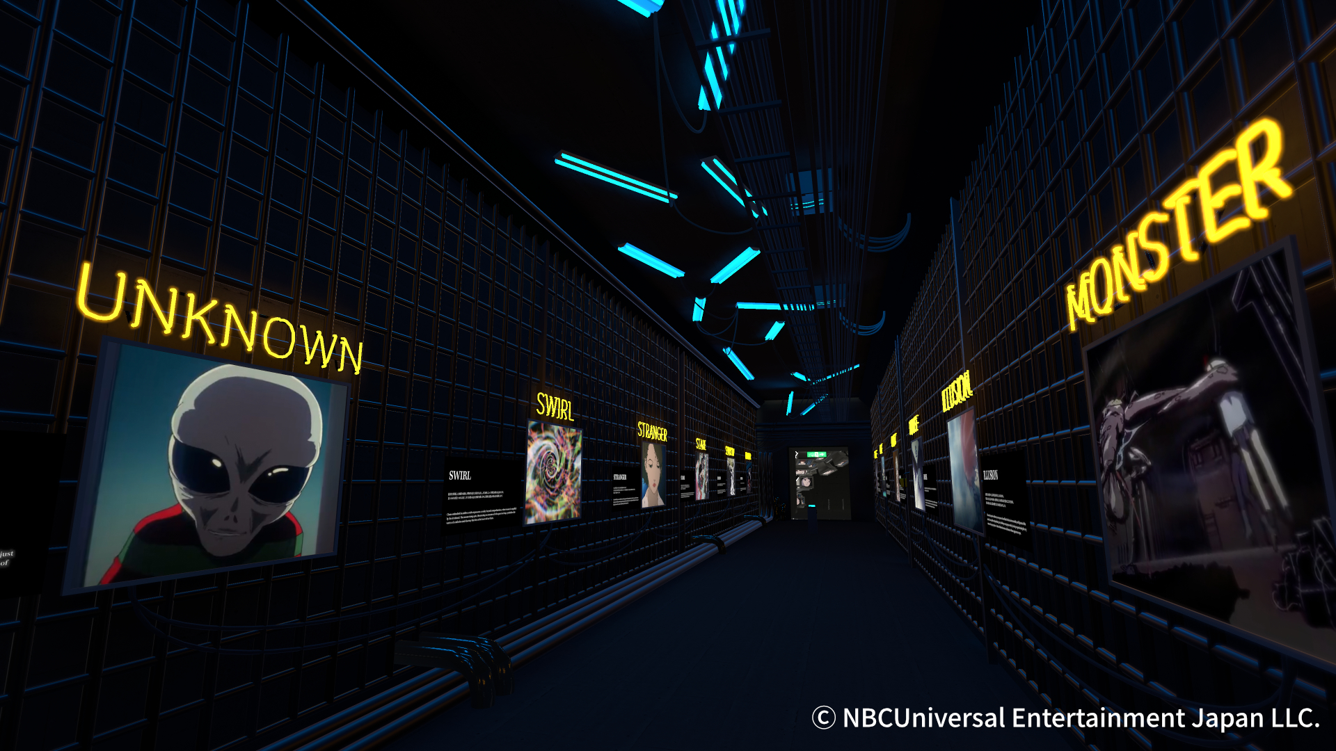 Anique Museumの展示会場の様子 (serial experiments lain “Weird展” / 2024年)