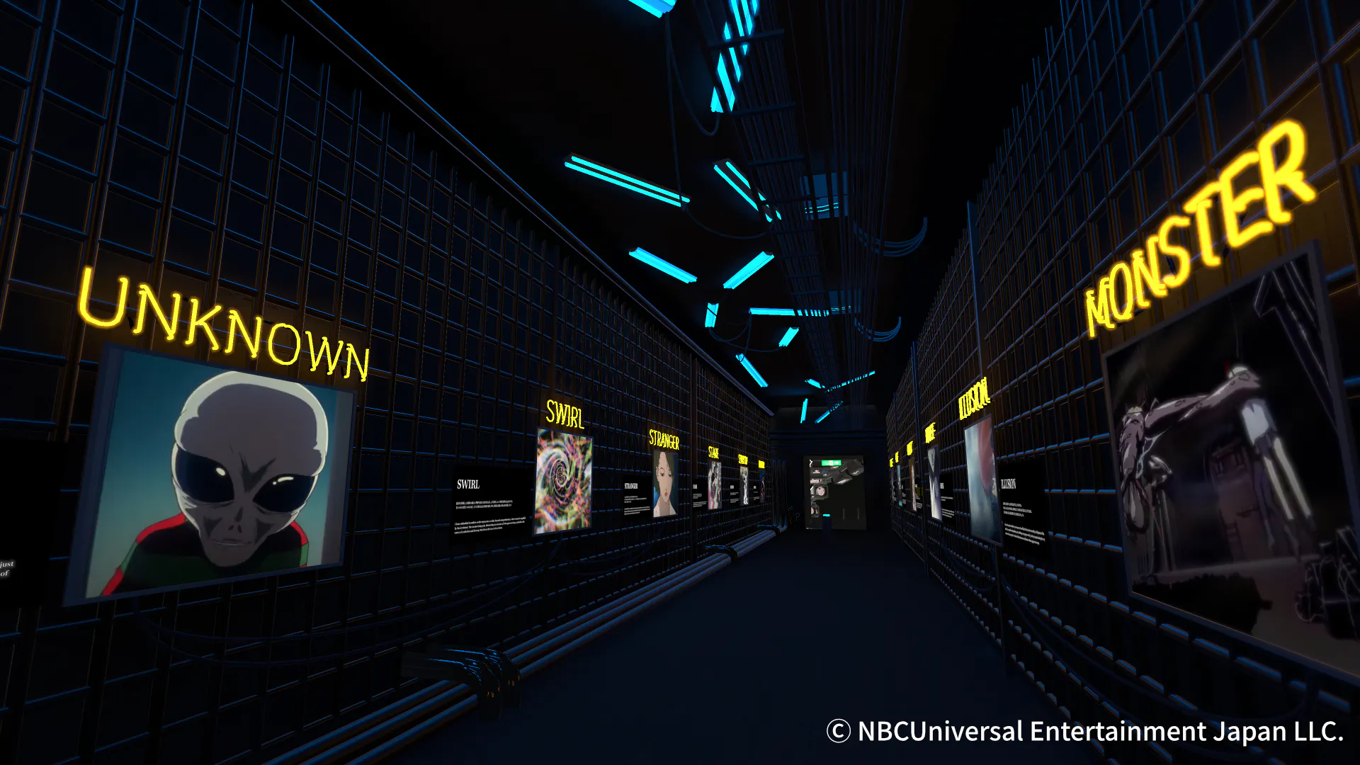 Anique Museumの展示会場の様子 (serial experiments lain “Weird展” / 2024年)