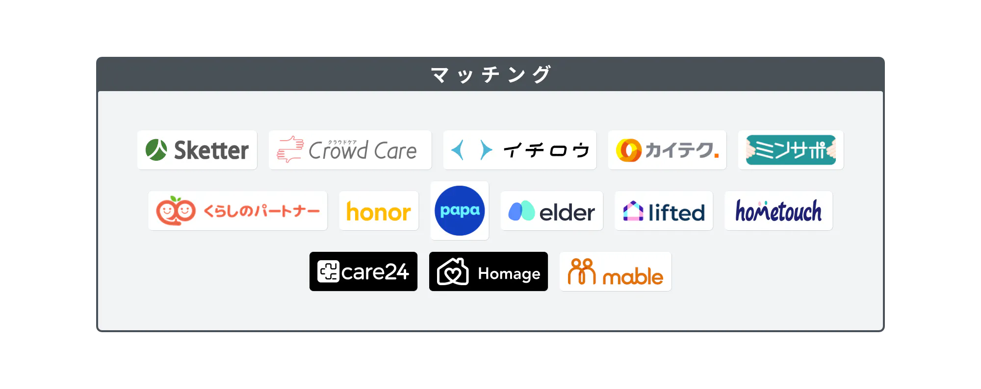 マッチングカテゴリーの企業一覧