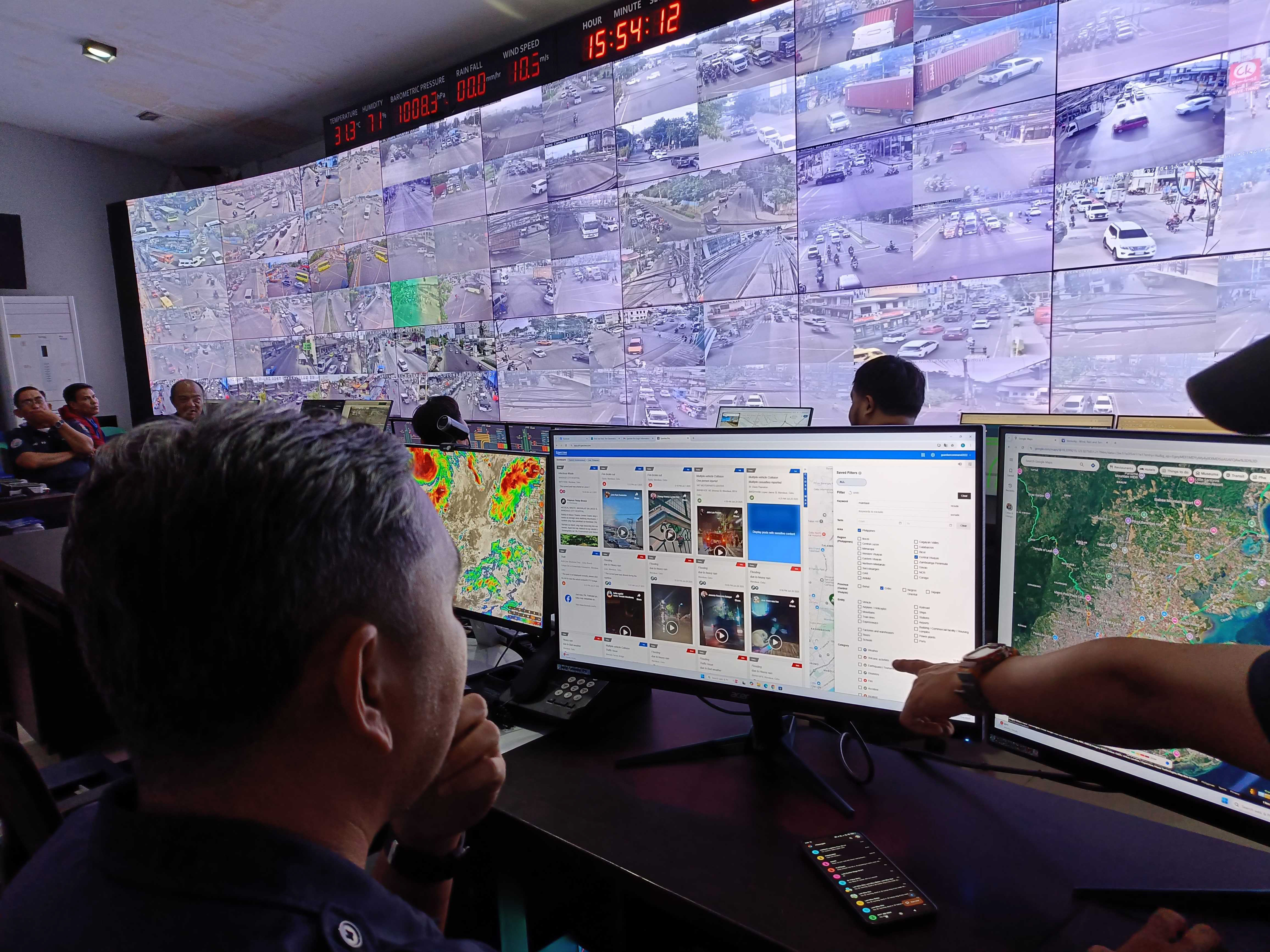 マニラ市内の防災センターでの活用（画像：同社提供）