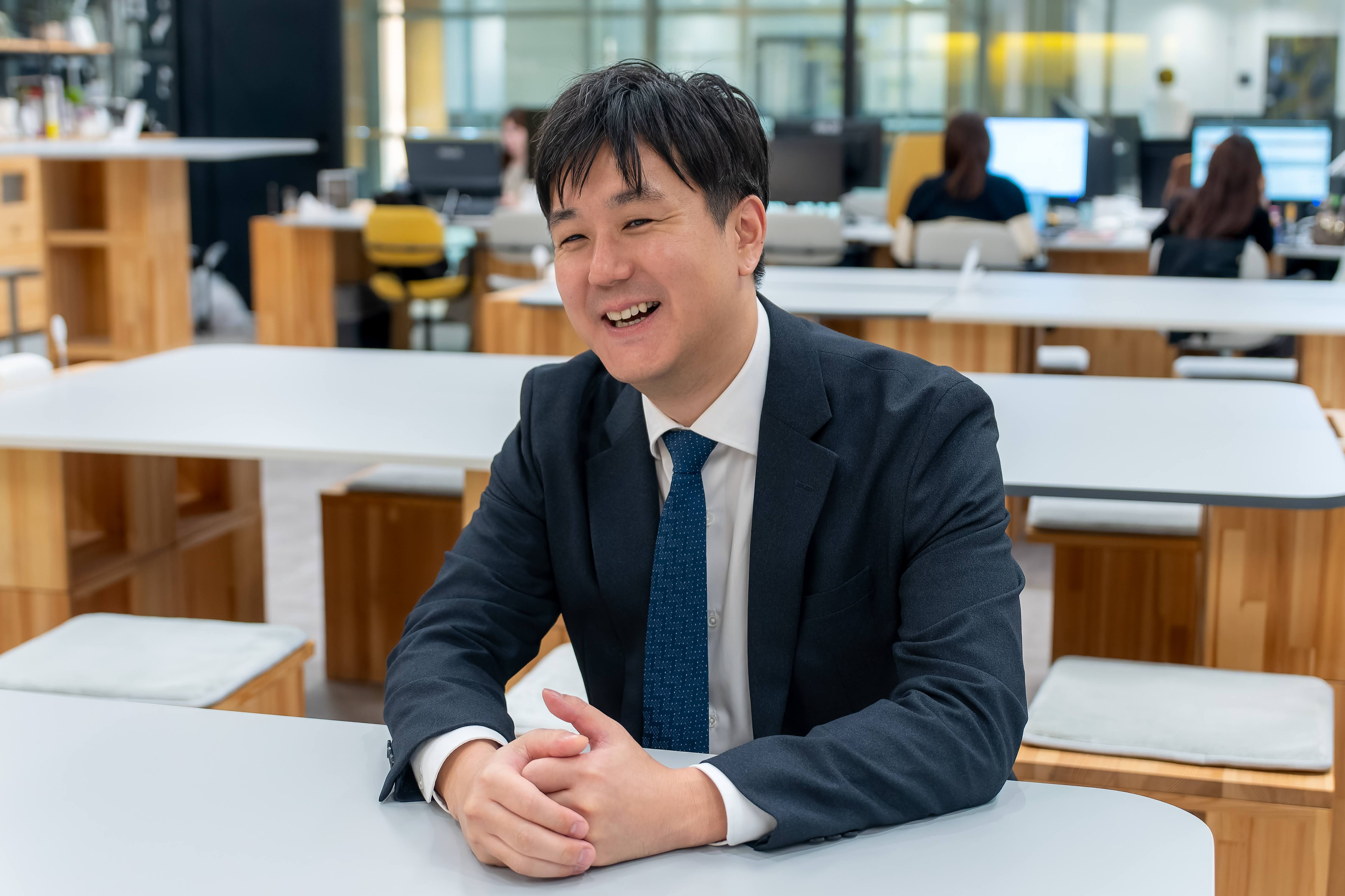 写真「天地人のサービスが世の中に広がると、社会が良くなると信じています」と話す櫻庭氏