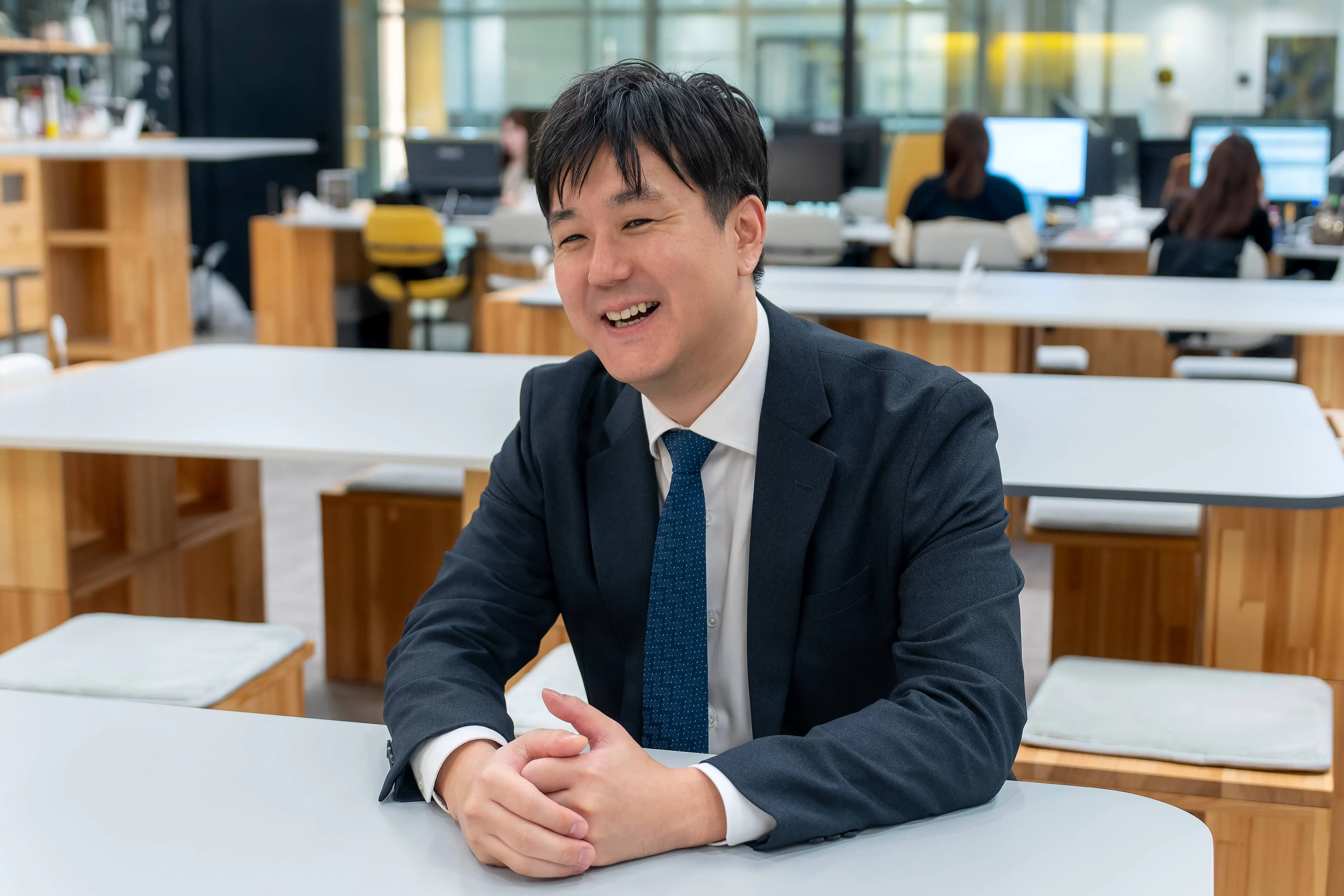 写真「天地人のサービスが世の中に広がると、社会が良くなると信じています」と話す櫻庭氏