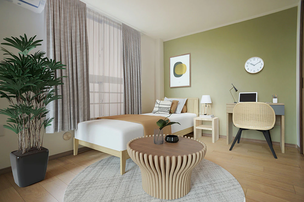 バーチャルインテリア配置後の物件写真