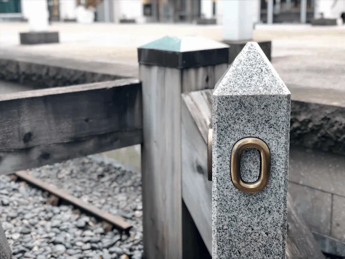 新橋にあるゼロキロポスト 写真