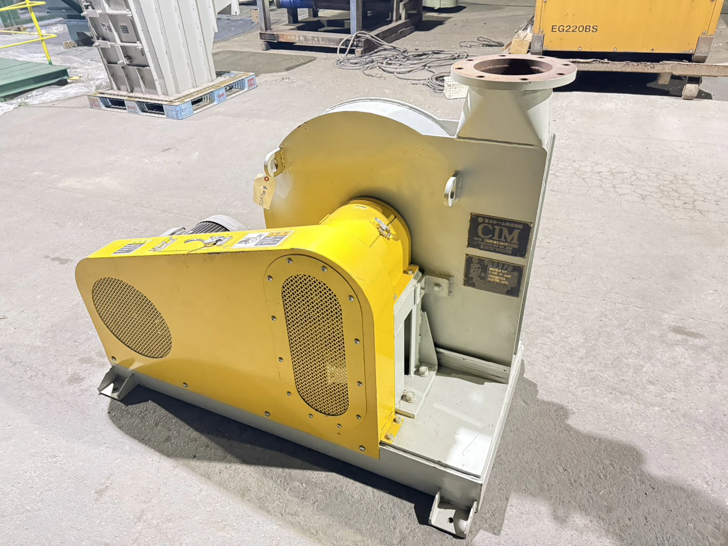 ＜日本シーム＞圧送ブロワー CMB-7.5 A-P　2015年製 7.5kW 吸出口穴径Φ165mm 200/220V（4P） - 画像5