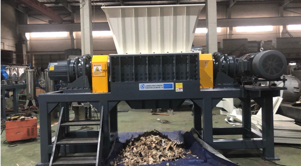 プッシャー式 一軸破砕機ライン