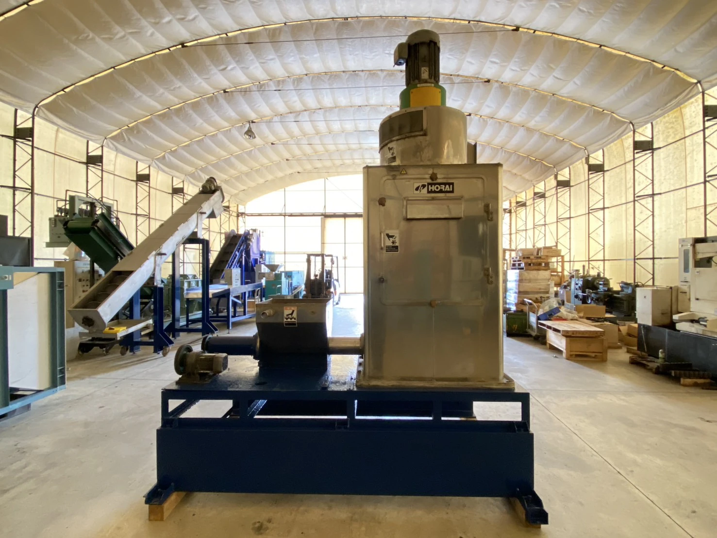 ＜ホーライ＞ 架台付き立型脱水機　動力 5.5kW／スクリューコンベア動力 0.4kW - 画像3