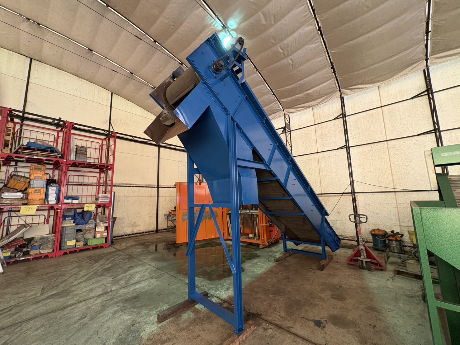 ＜不明＞磁選機付きコンベヤ　0.75 kW　ベルト幅760mm