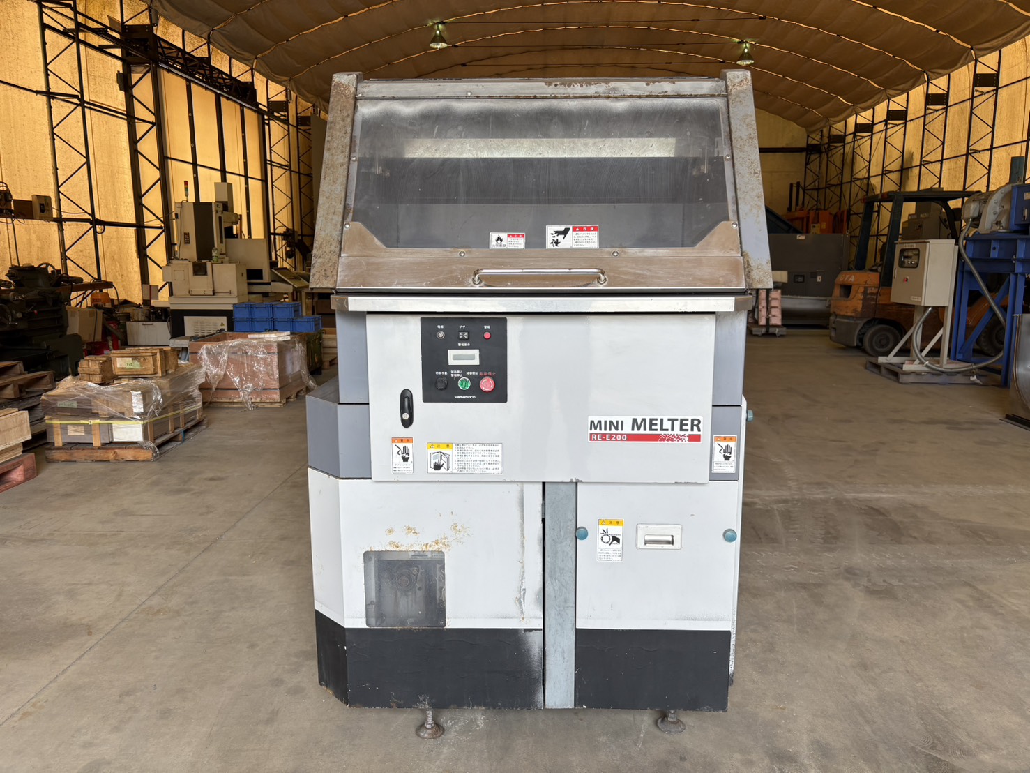 ＜山本製作所＞ 発泡スチロール減容機 ミニメルター RE-E200　6.66kW　処理能力20kg/h