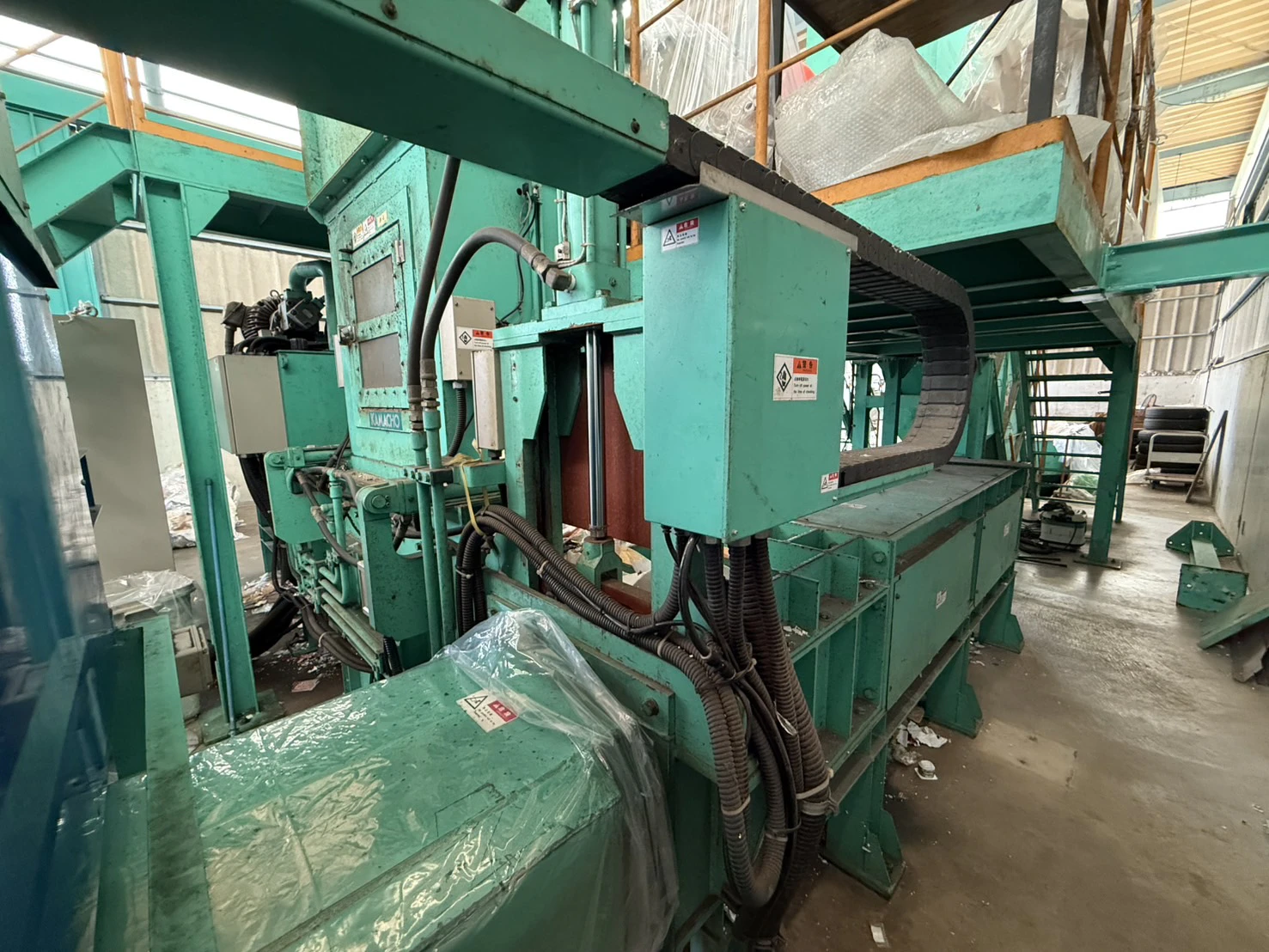 ＜鎌長製衡＞プラスチック圧縮梱包減容機 PL-1000S　処理能力1.0～2.0ton/h　30Kw(40 HP) - 画像6
