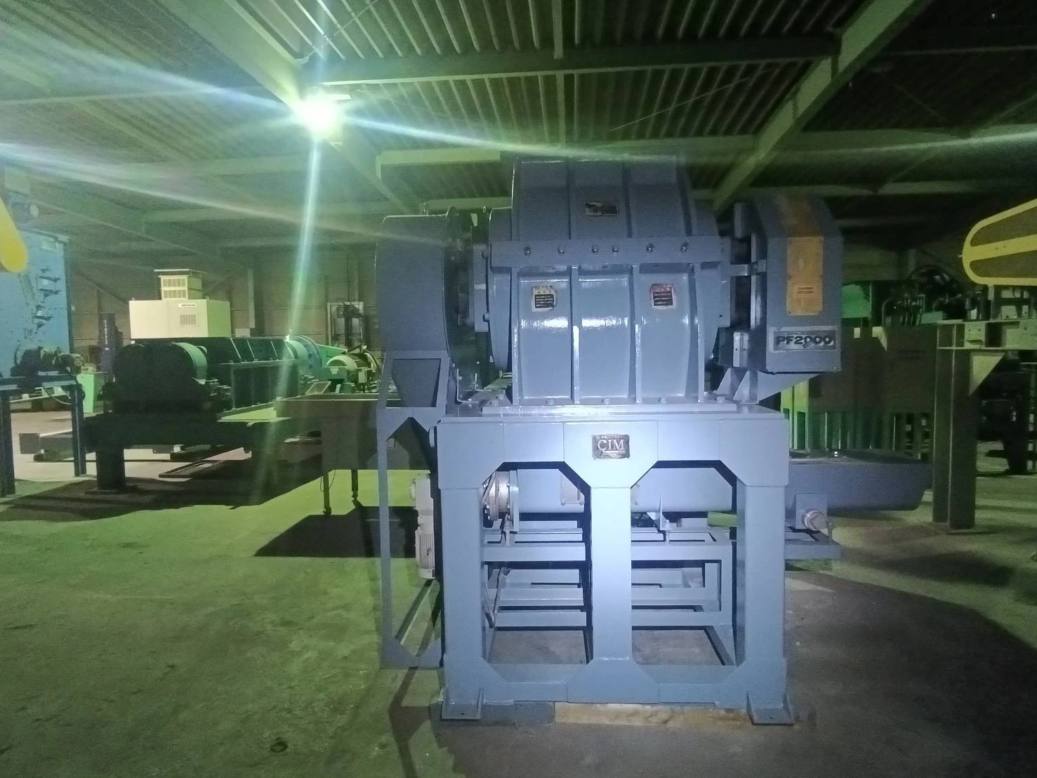 ＜日本シーム＞洗浄粉砕機(湿式高速一軸粉砕機) PF-2000　55kW　200V 4P　新品予備刃(超硬ブレード)付 - 画像6