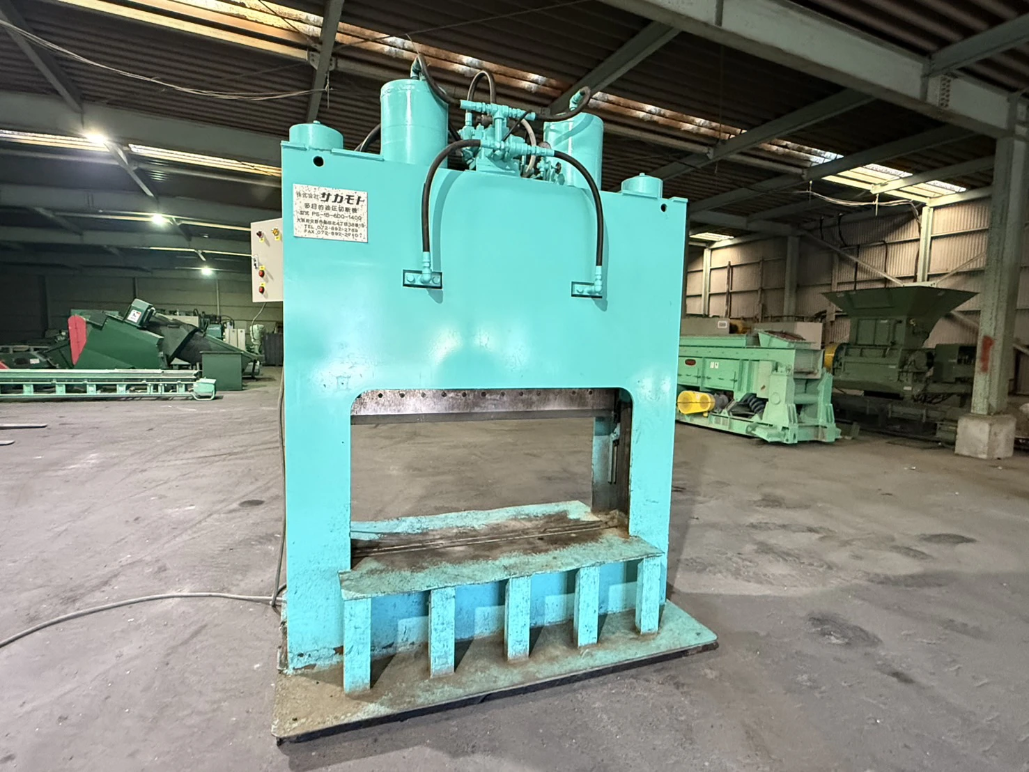＜サカモトテックス＞多目的油圧裁断機 PS-15-600-1400　11kW　切断有効 W1400×H600mm - 画像2