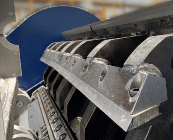 プッシャー式 一軸破砕機ライン