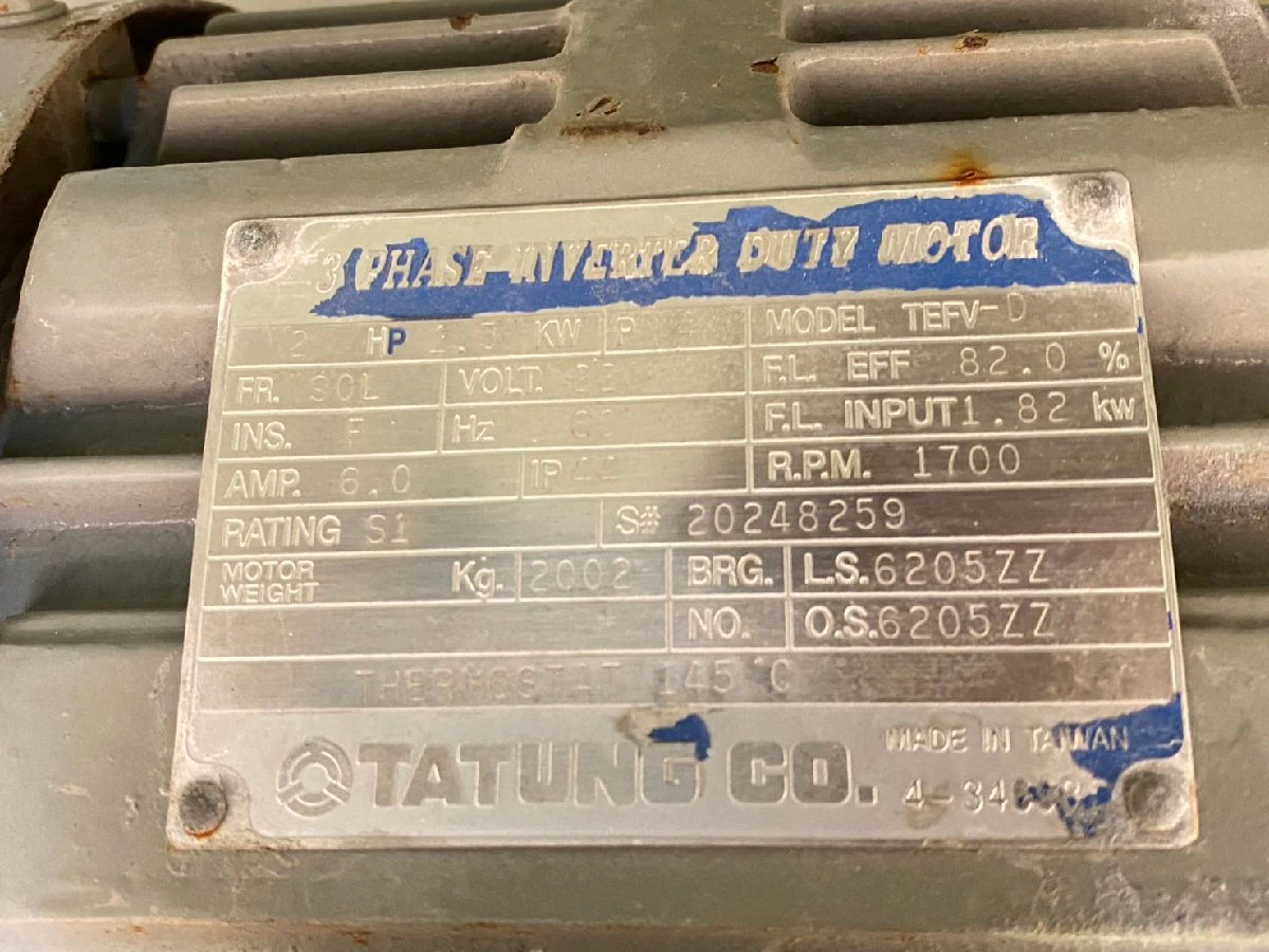 ＜メーカー不明＞自動巻取機　三相200V 1.5kW　巻取速度調整機能付き　ローラー幅450mm - 画像10