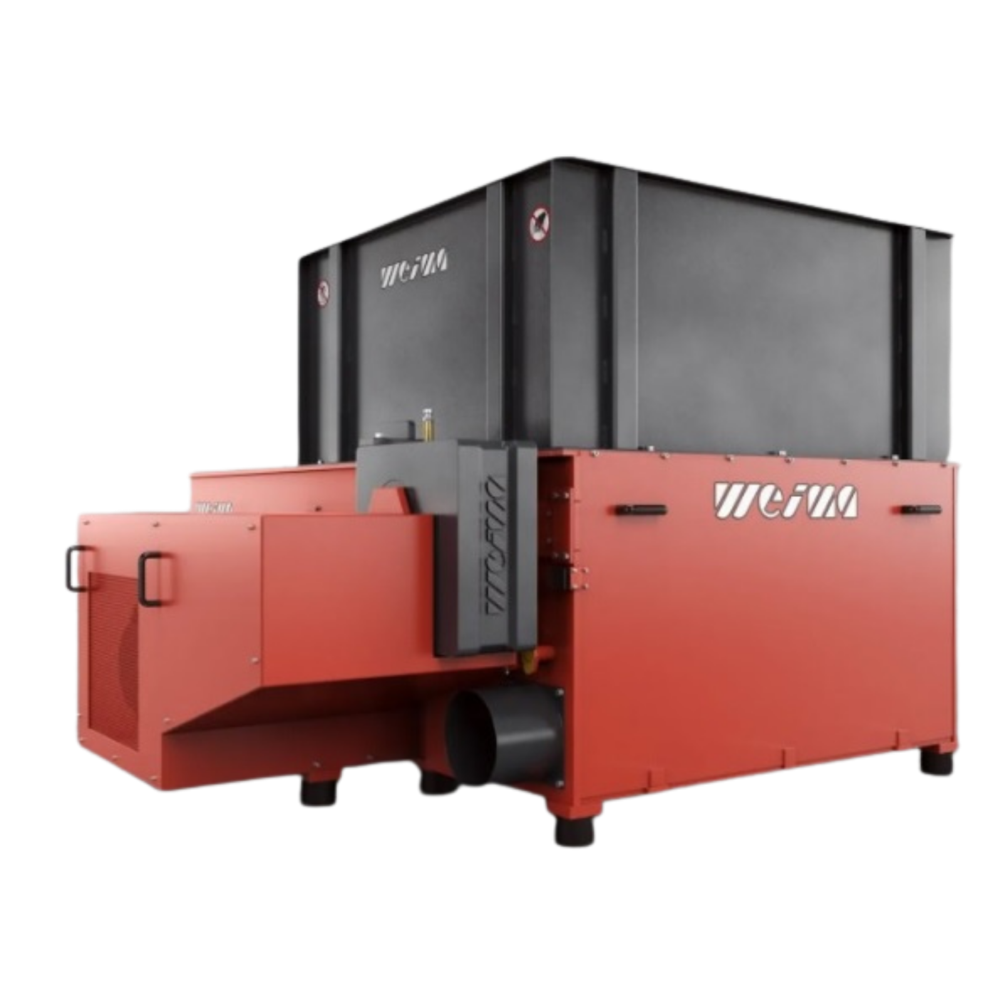 プッシャー式低速一軸破砕機