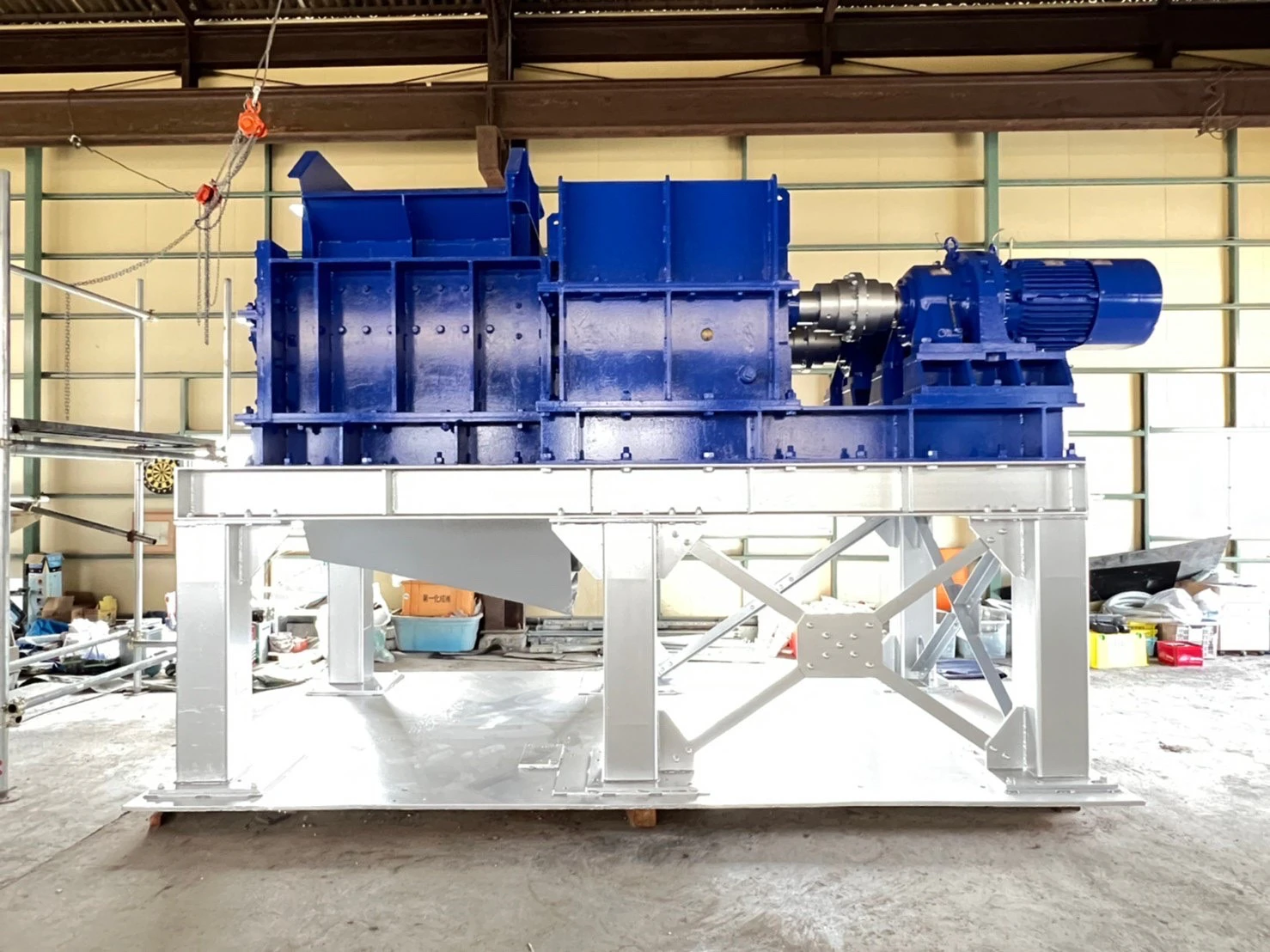 ■新古品■＜日本製 (神谷商事製)＞二軸破砕機 37KW×2基 Φ650mm - 画像2